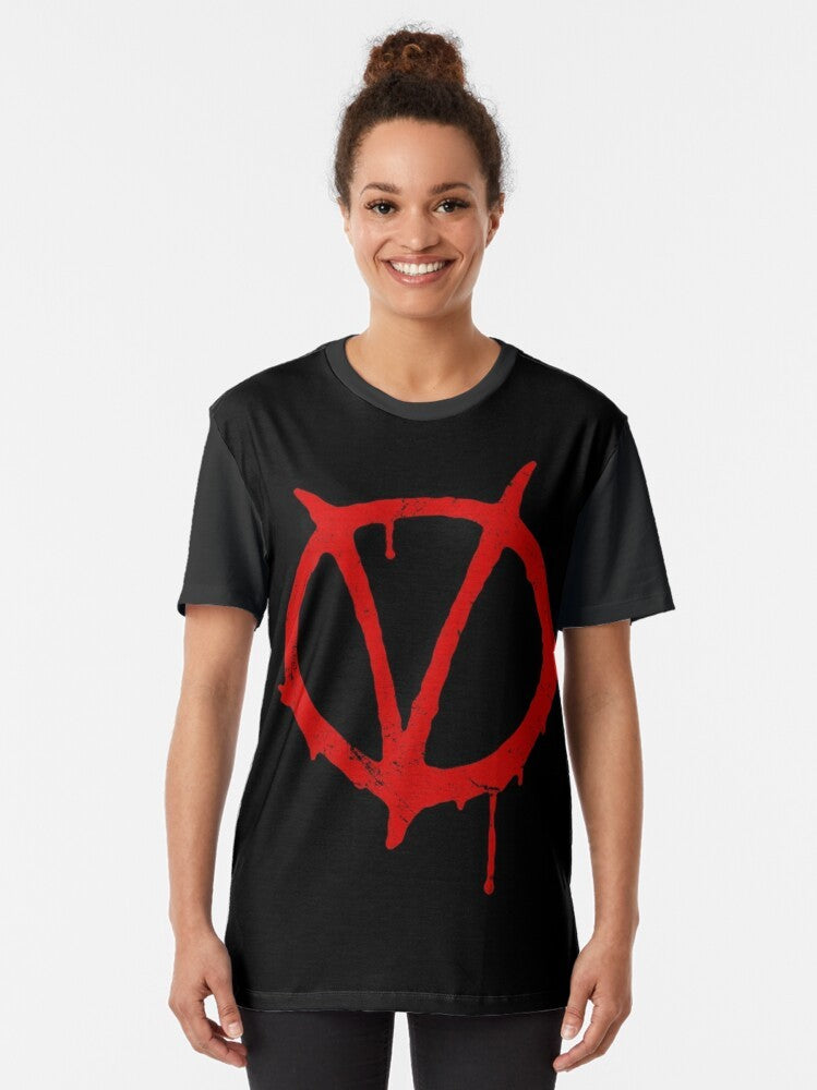 V for Vendetta vintage graphic novel symbol t-shirt - Women