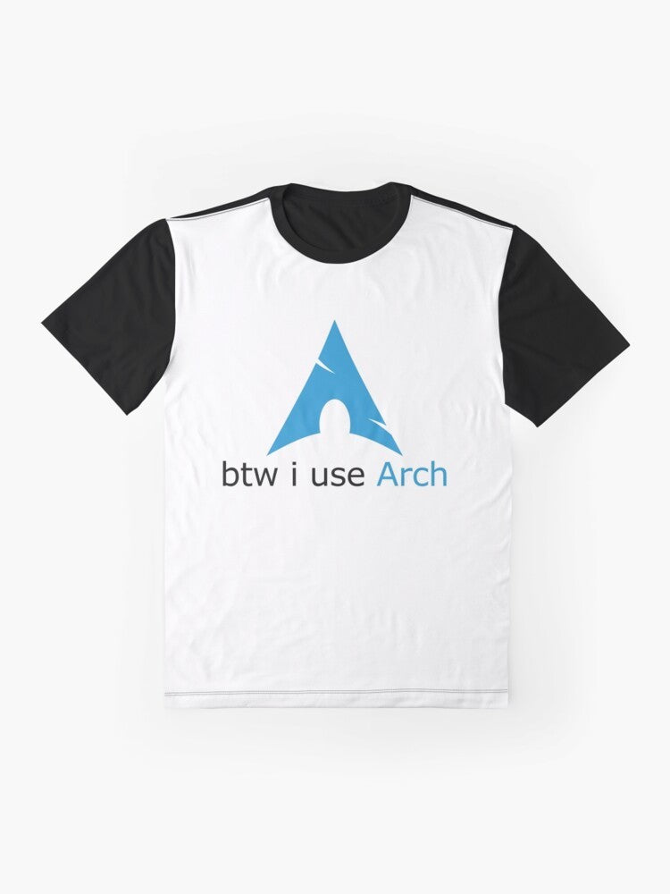 Arch Linux Graphic T-Shirt for Nerds and Geeks - Flat lay