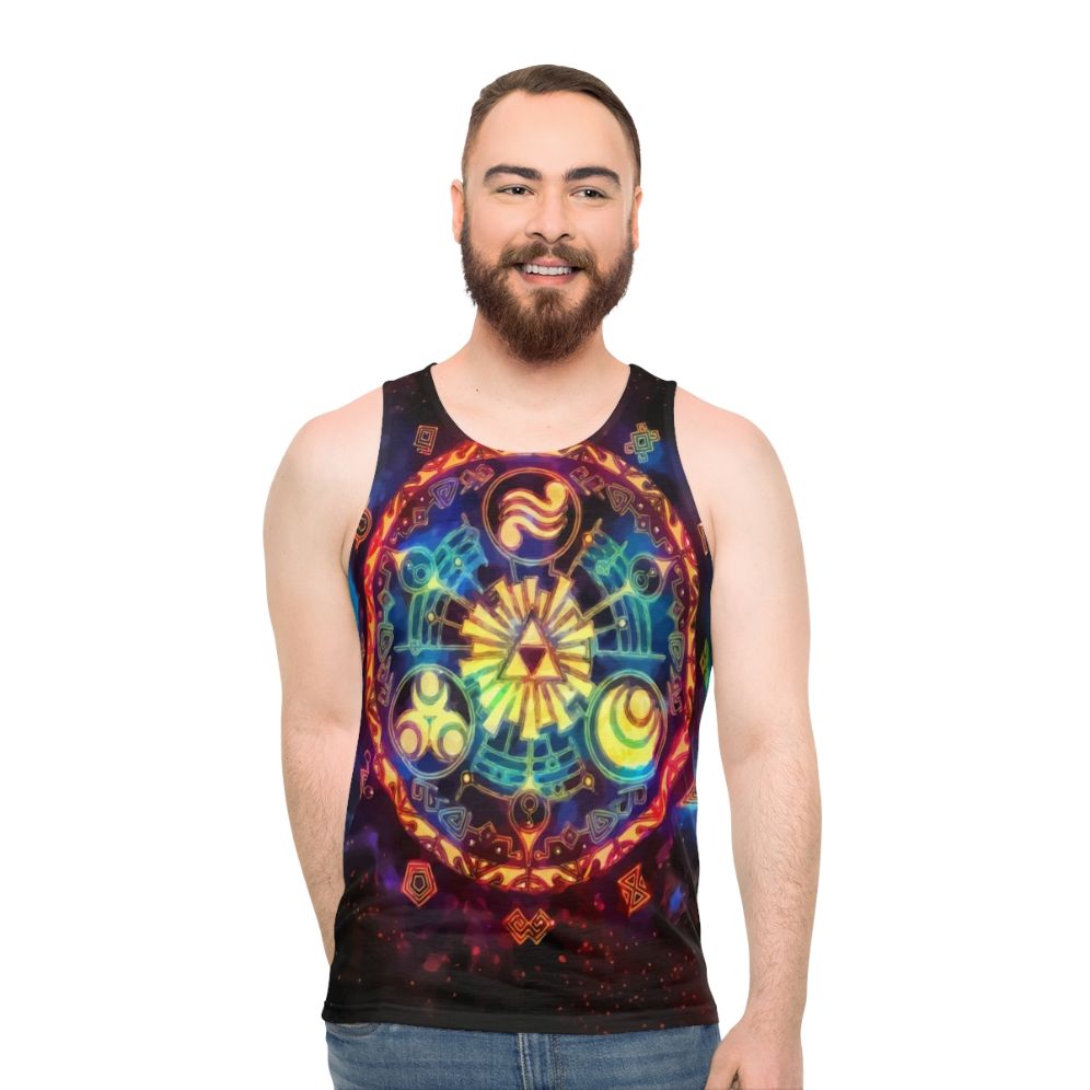 Triforce Space Unisex Tank Top - men