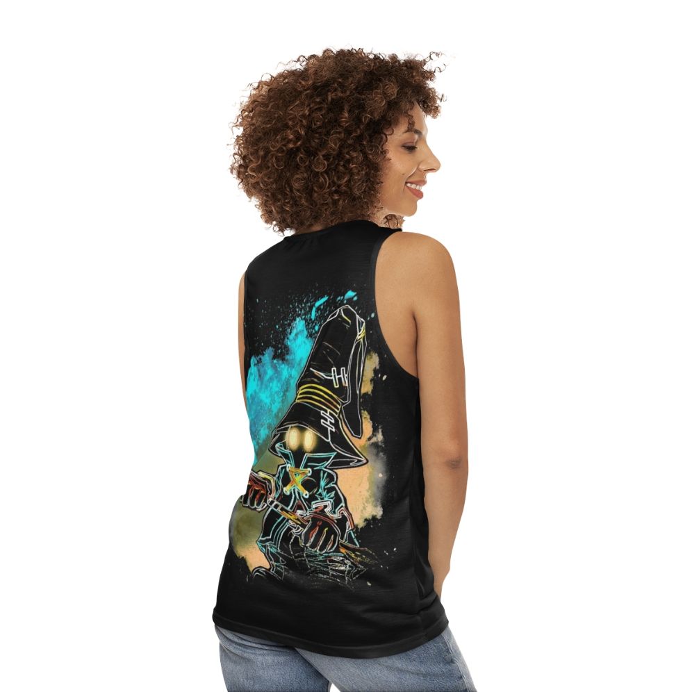 Final Fantasy Black Mage Unisex Tank Top - women back