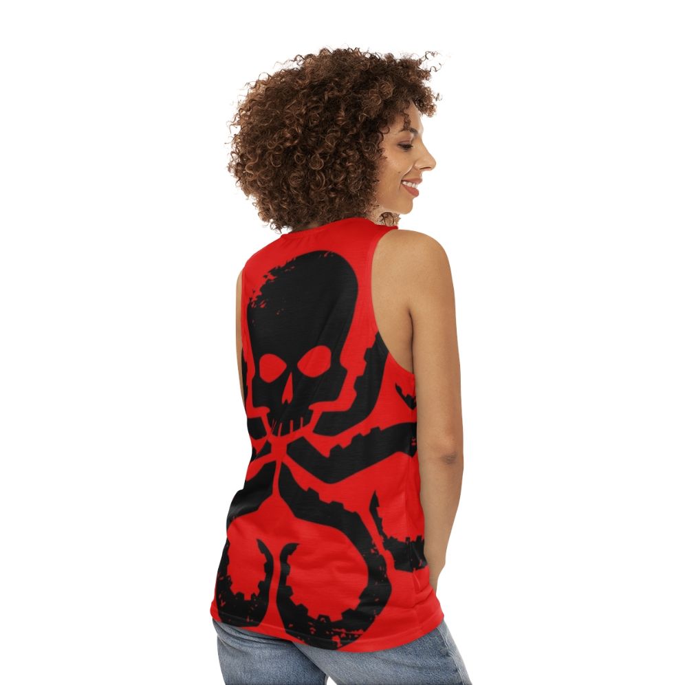 Hydra Badge Marvel Superhero Black Unisex Tank Top - women back