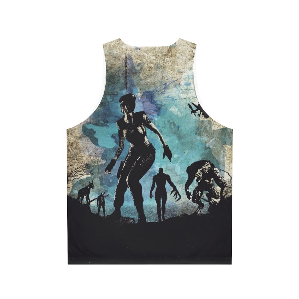 Resident Evil Jill Valentine Minimalist Art Unisex Tank Top - Back