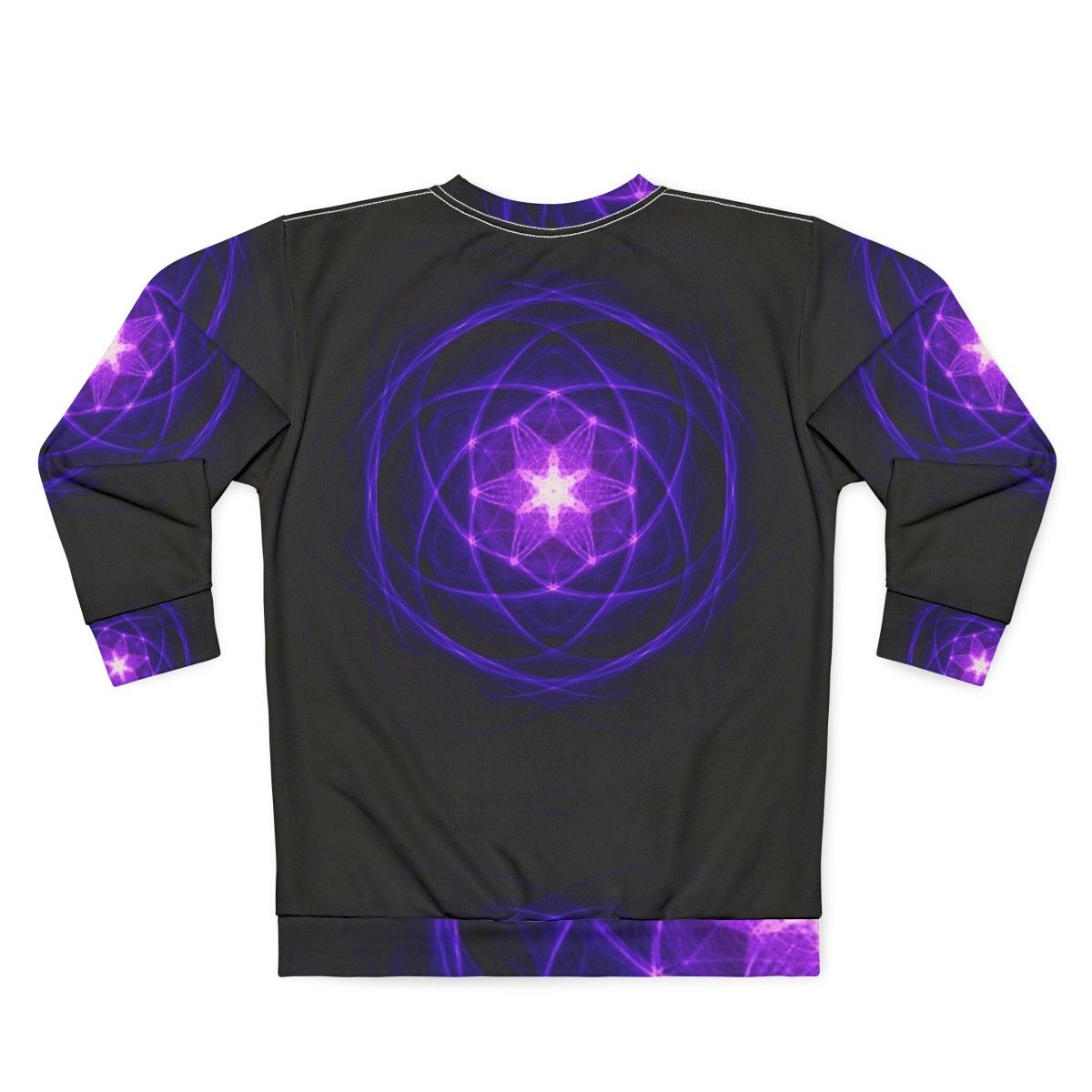 Energetic geometry indigo prayers spiritual sweatshirt - Back