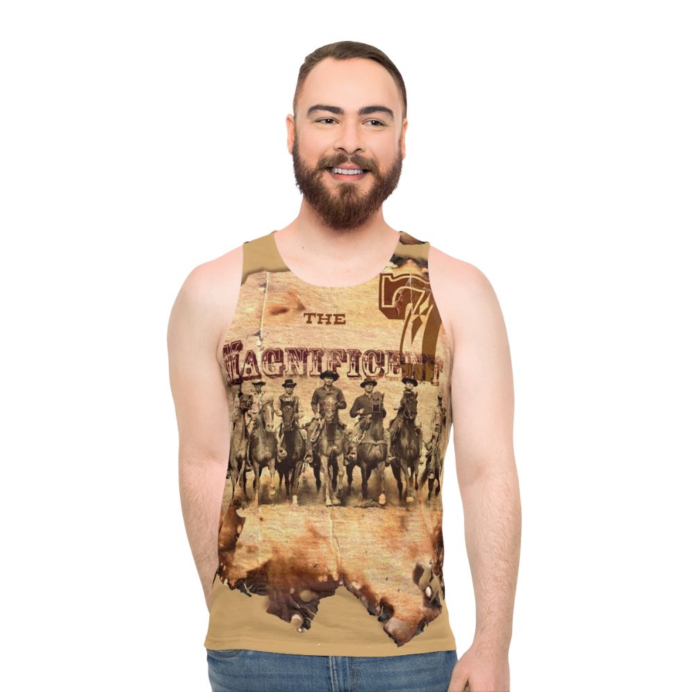 Vintage Western Cowboy Movie Actor Tank Top - men