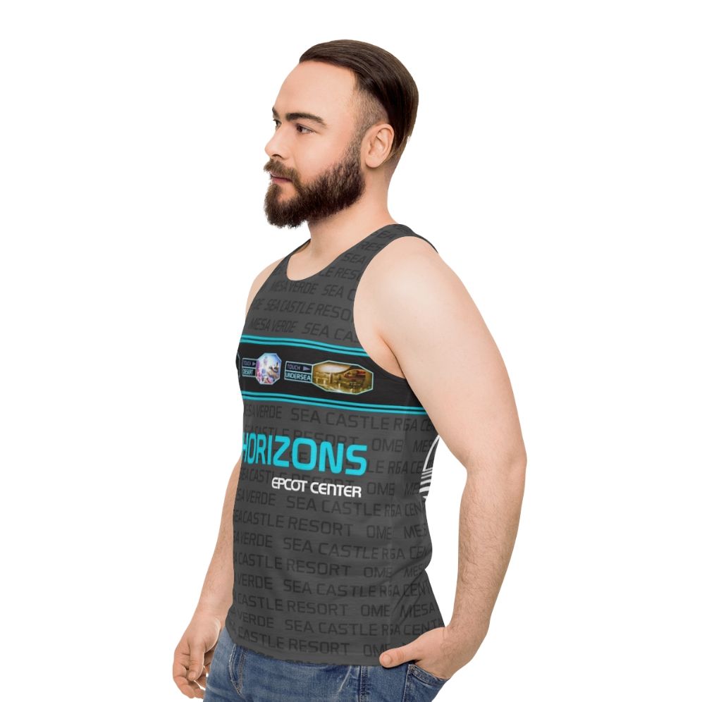 Futuristic Horizons Unisex Tank Top - men side