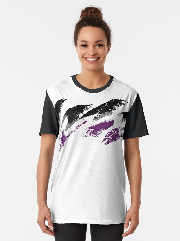 Asexual pride flag design on a t-shirt - Women