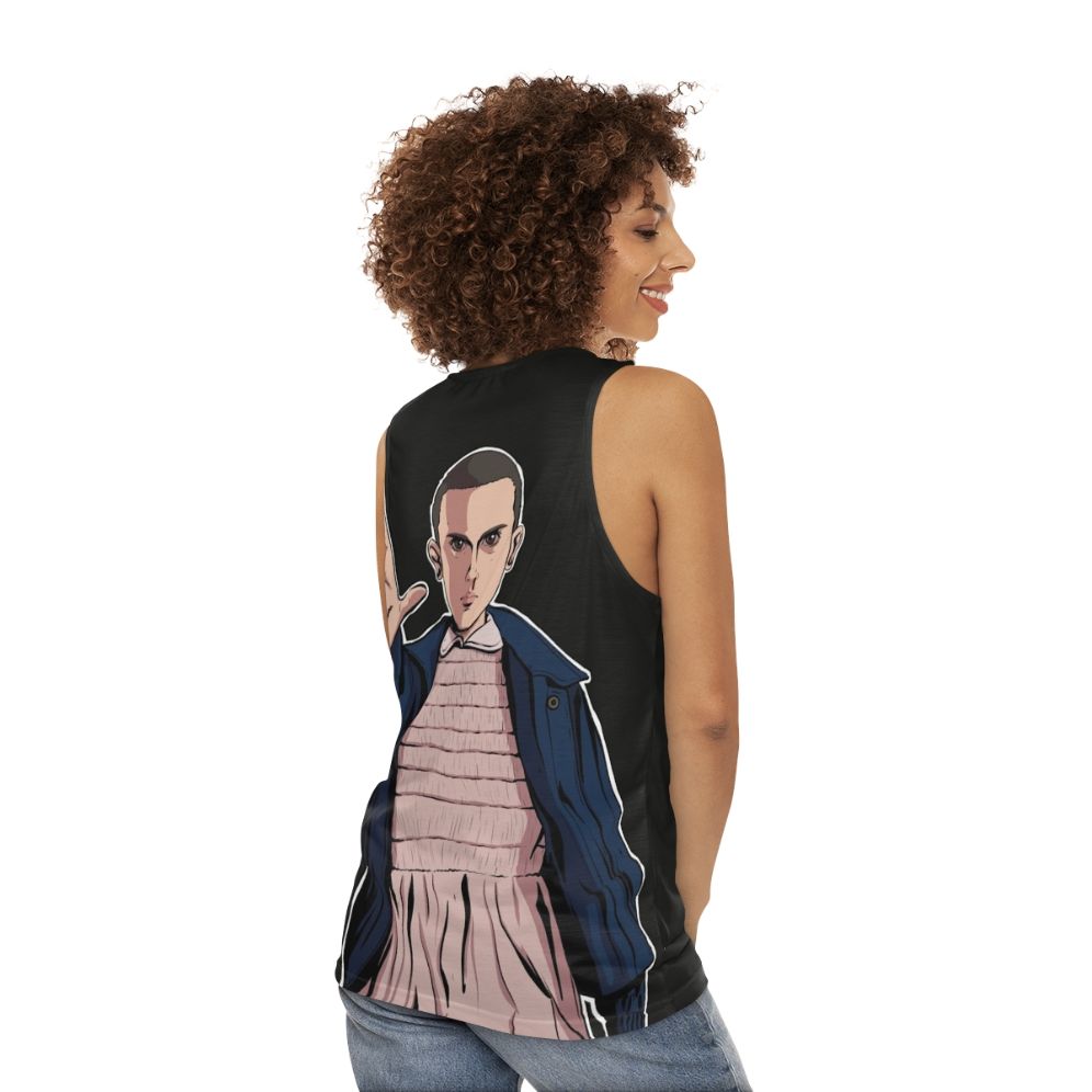 Stranger Things Eleven Fan Art Unisex Tank Top - women back