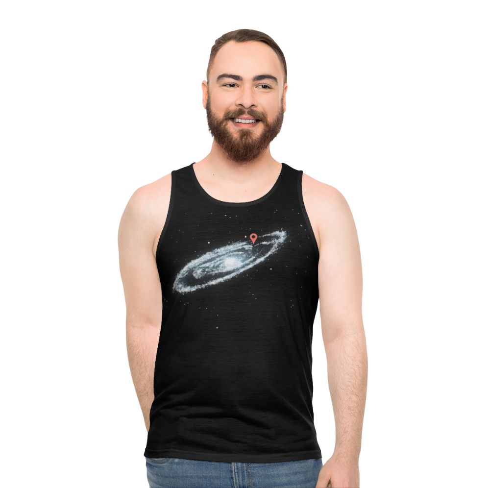 Unisex "You Are Here" Milky Way Galaxy Tank Top - men