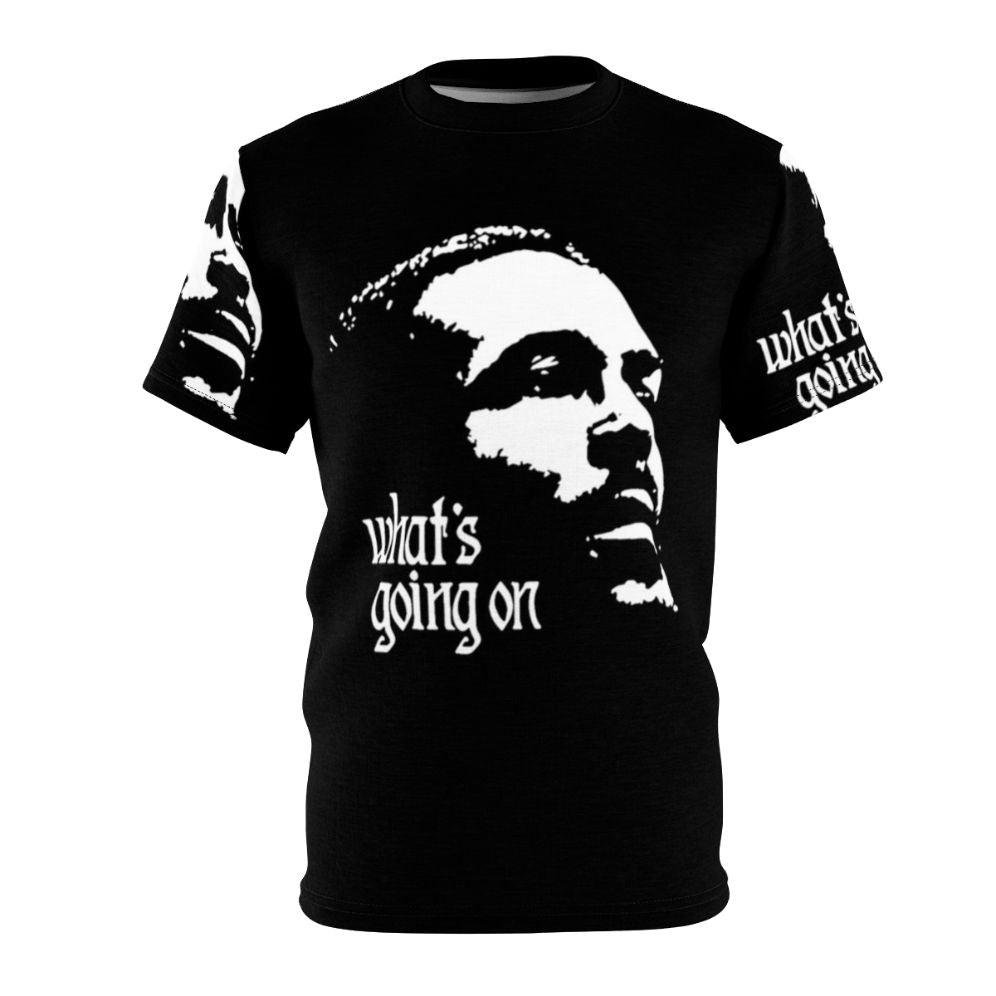 Retro music-inspired t-shirt featuring Marvin Gaye's iconic album 'What's Going On'