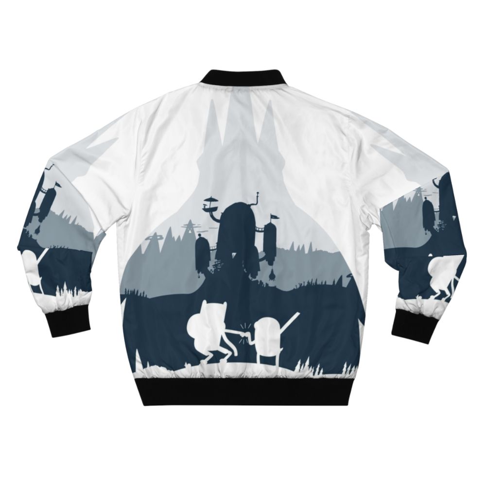 Adventure Time Ice King Silhouette Bomber Jacket - Back