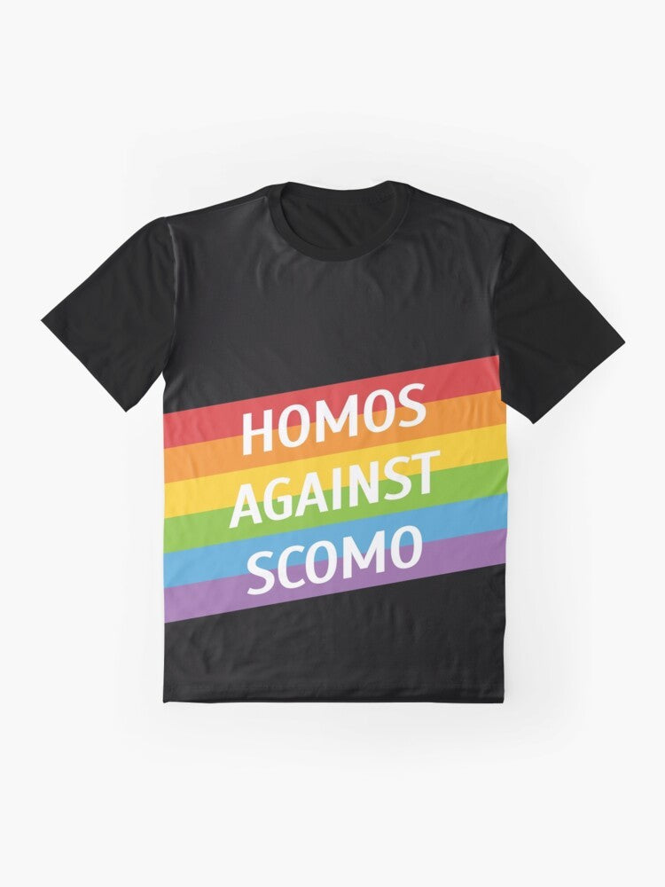 Queer LGBTQ activism protest graphic design t-shirt - Flat lay