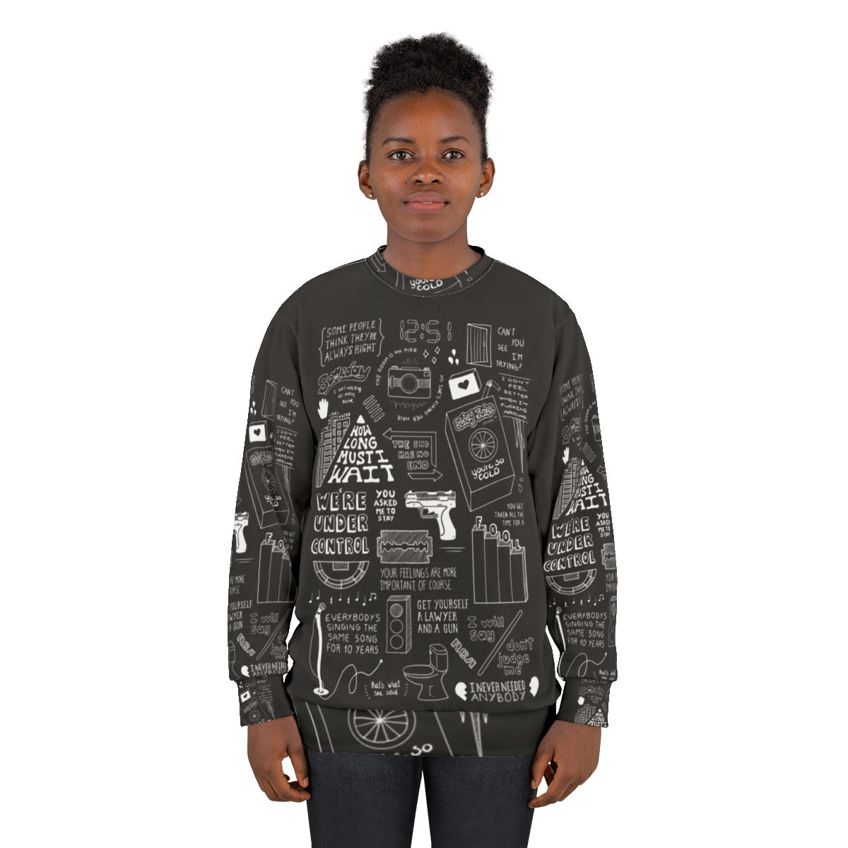 The Strokes Collage Black and White Sweatshirt - women