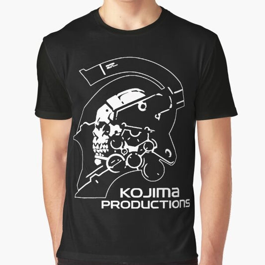 Death Stranding Kojima Productions T-Shirt featuring Kojima Productions logo and Solid Snake