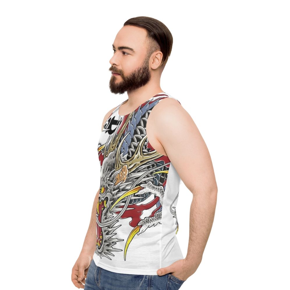 Kazuma Kiryu Dragon Tattoo Unisex Tank Top - men side