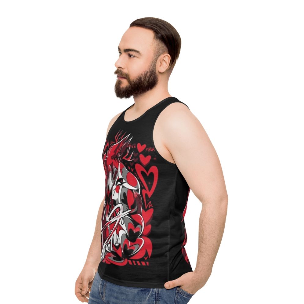 Hazbin Hotel Alastor Unisex Tank Top - men side