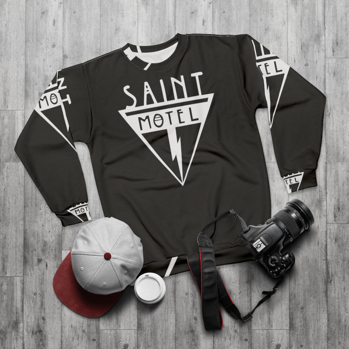 Saint Motel Indie Pop Music Band Sweatshirt - flat lay