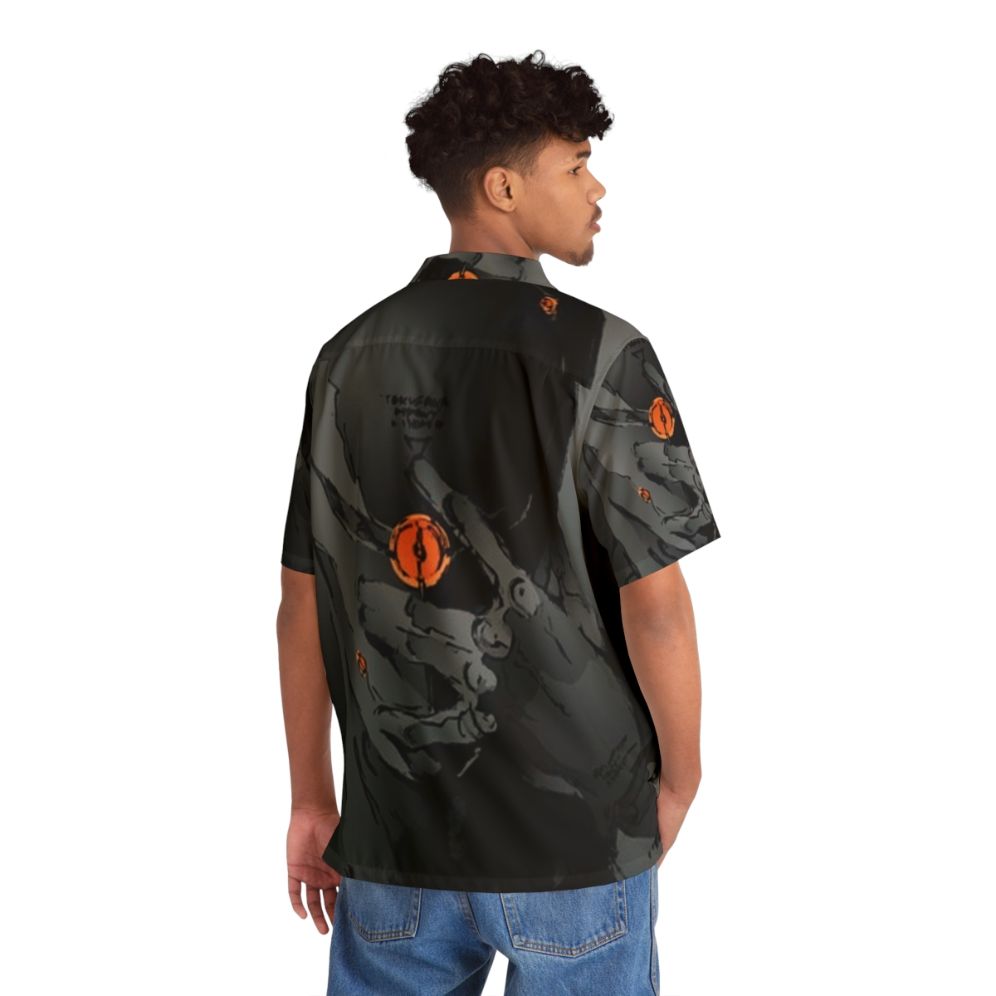 Gray Fox Hawaiian Shirt for Gamers and Metal Gear Fans - People Back