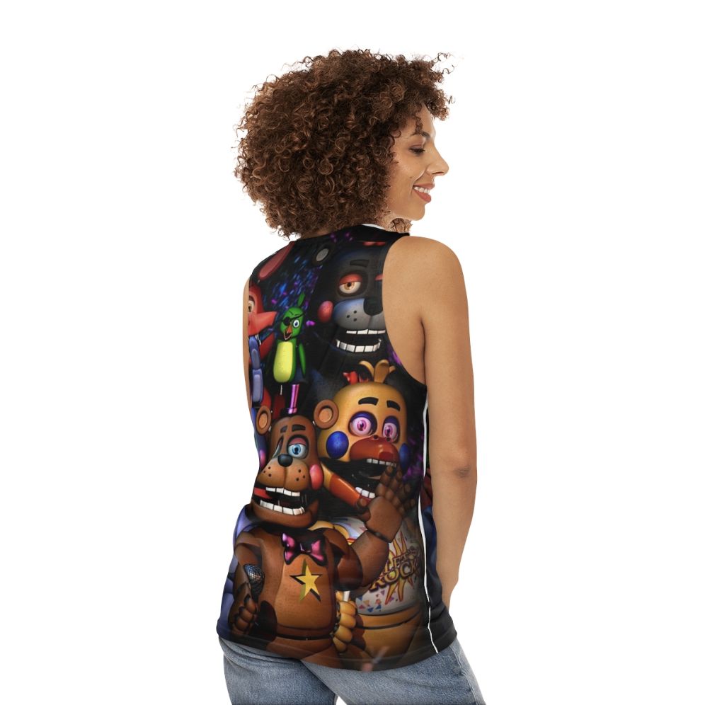 FNAF Security Breach Unisex Horror Gaming Tank Top - women back