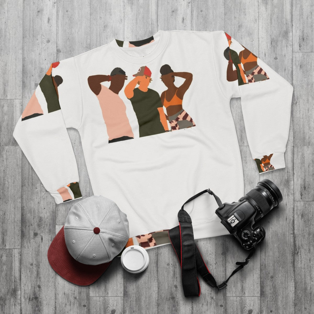 Trio Sweatshirt featuring Outer Banks characters - flat lay