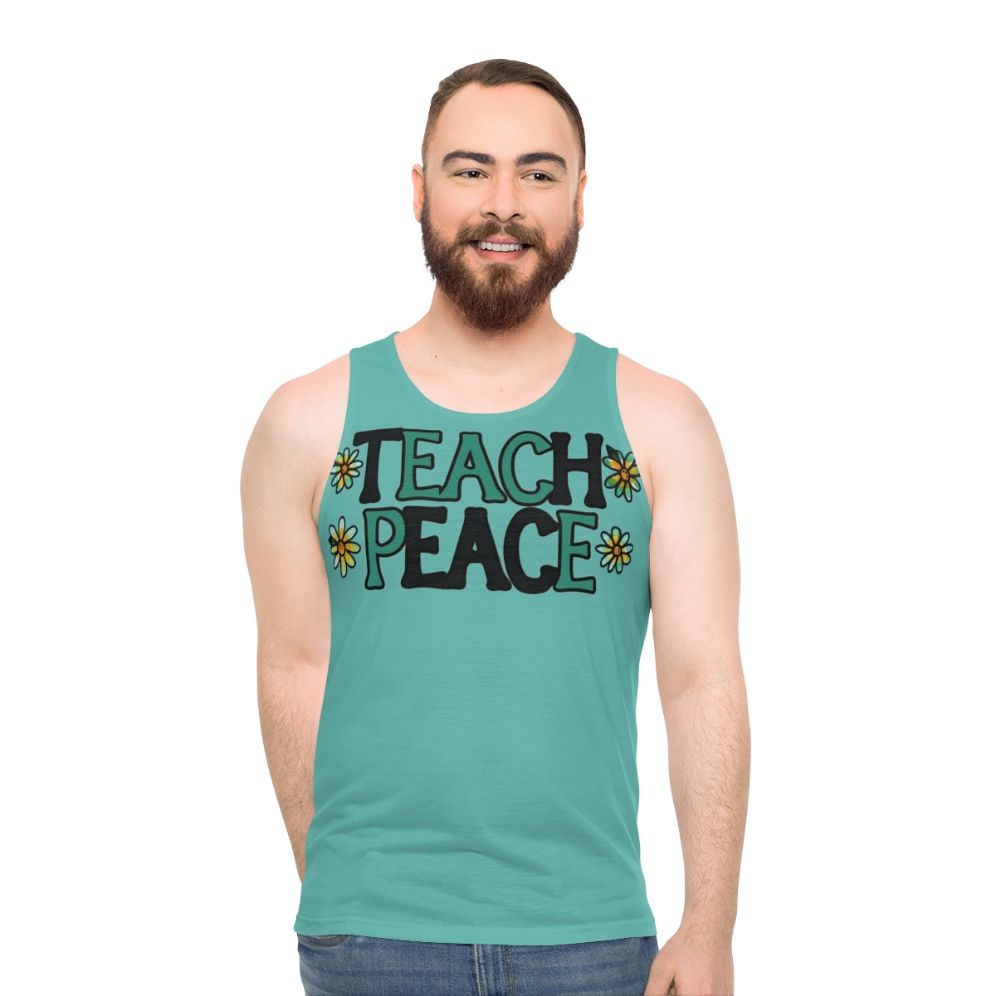 Unisex "Teach Peace" Tank Top - men