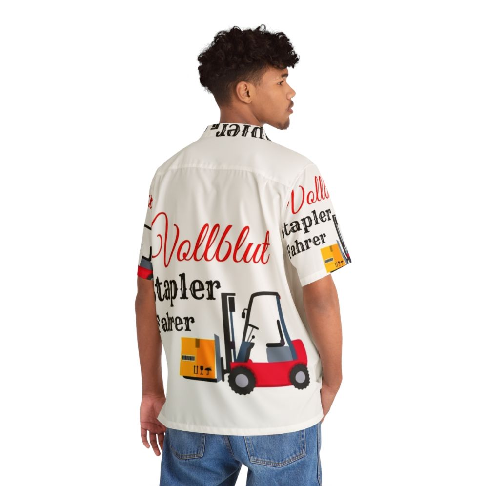 Thoroughbred Forklift Driver Hawaiian Shirt - People Back