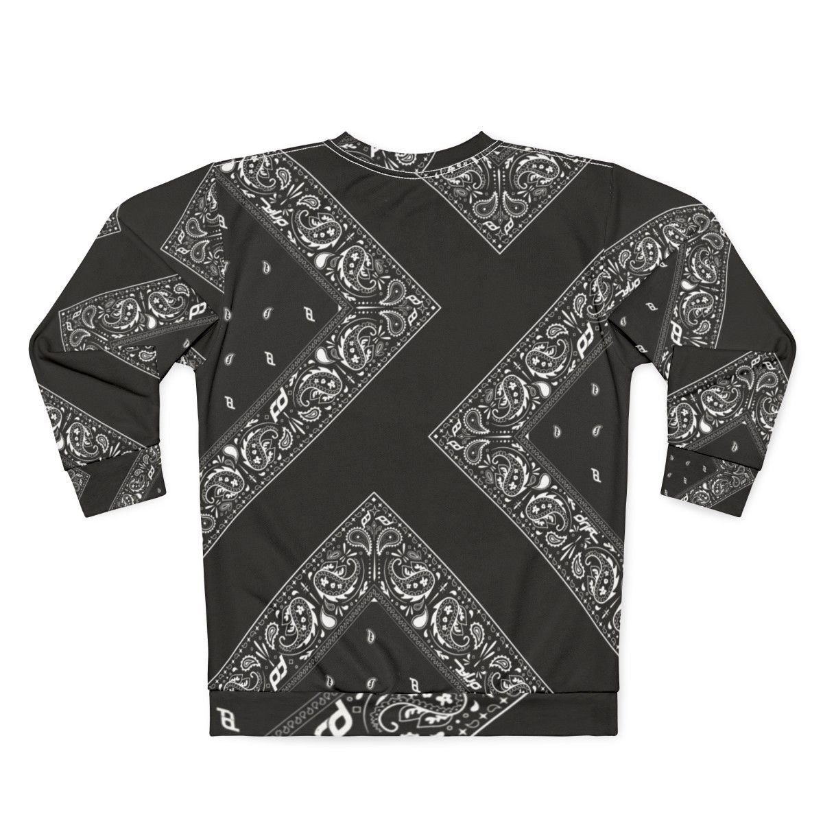 Bandana print graphic design on a cozy men's sweatshirt - Back