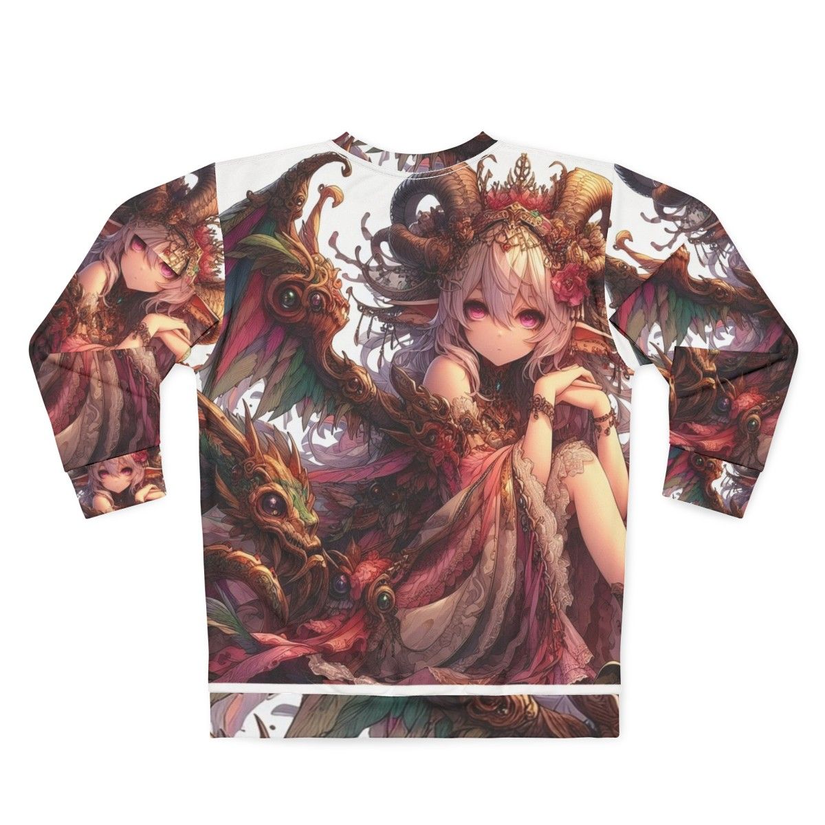 Anime-inspired sweatshirt with a beautiful kawaii design - Back