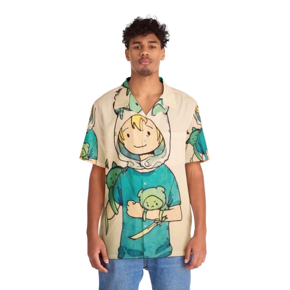 Vault Boy vaporwave Hawaiian shirt - People Front