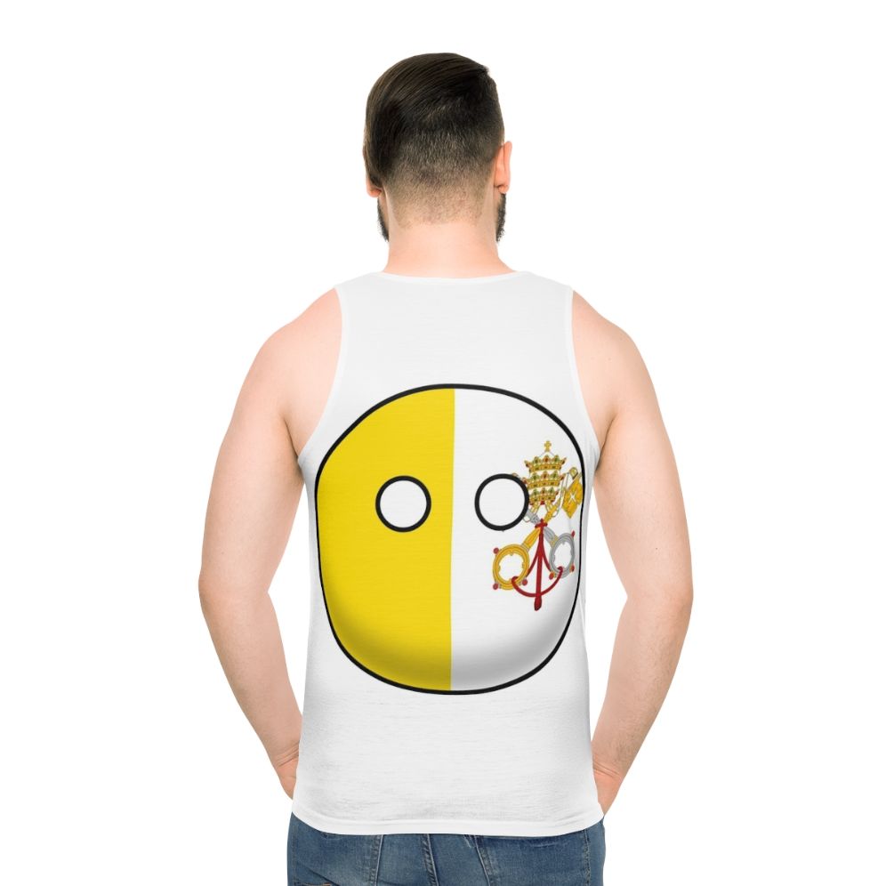 Unisex Vatican City Countryball Tank Top - men back