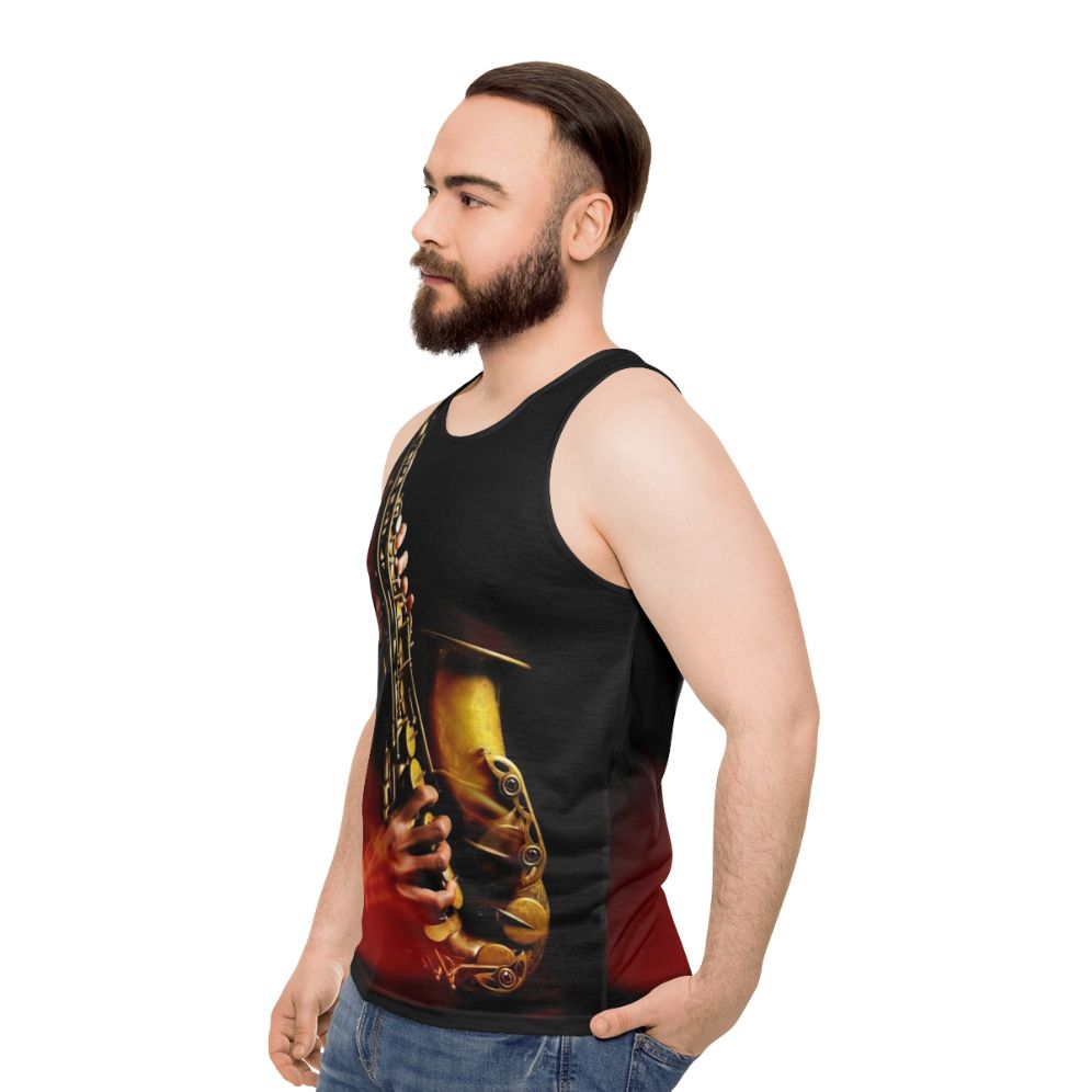 Saxophone Alto Unisex Tank Top - men side