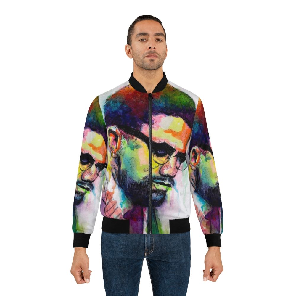 Malcolm X Civil Rights Activist Art Bomber Jacket - Lifestyle