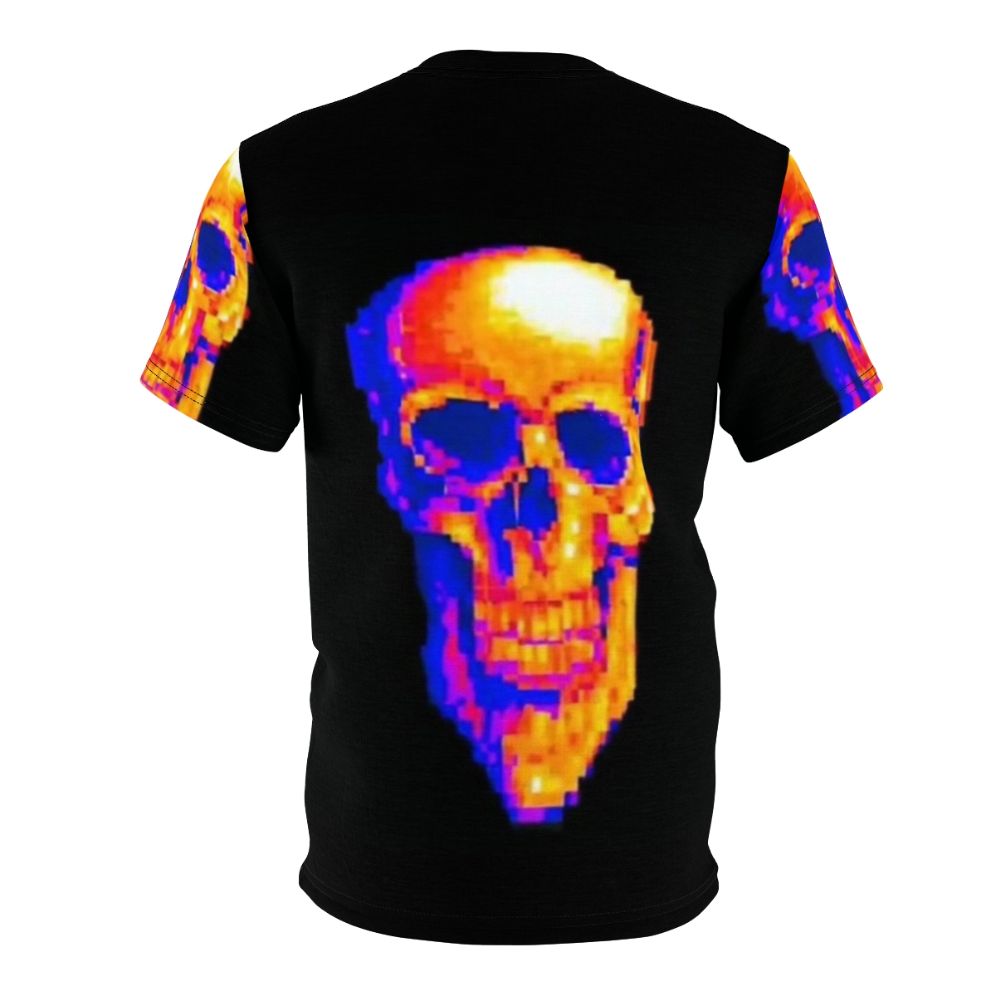 Retro pixel art design AOP t-shirt with Million Dollar Extreme inspired graphics - Back