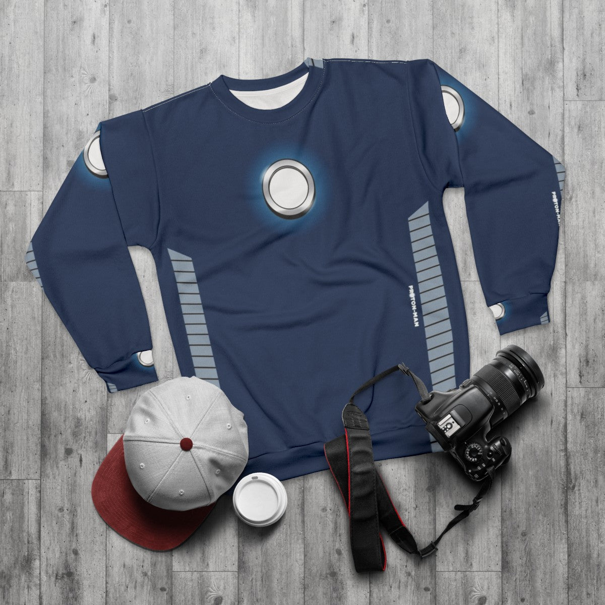 Proton Man Medical Superhero Sweatshirt for Cancer Treatment - flat lay