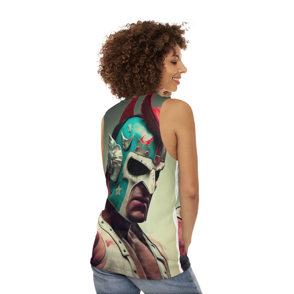 Unisex wrestling tank top for fight fans and culture - women back