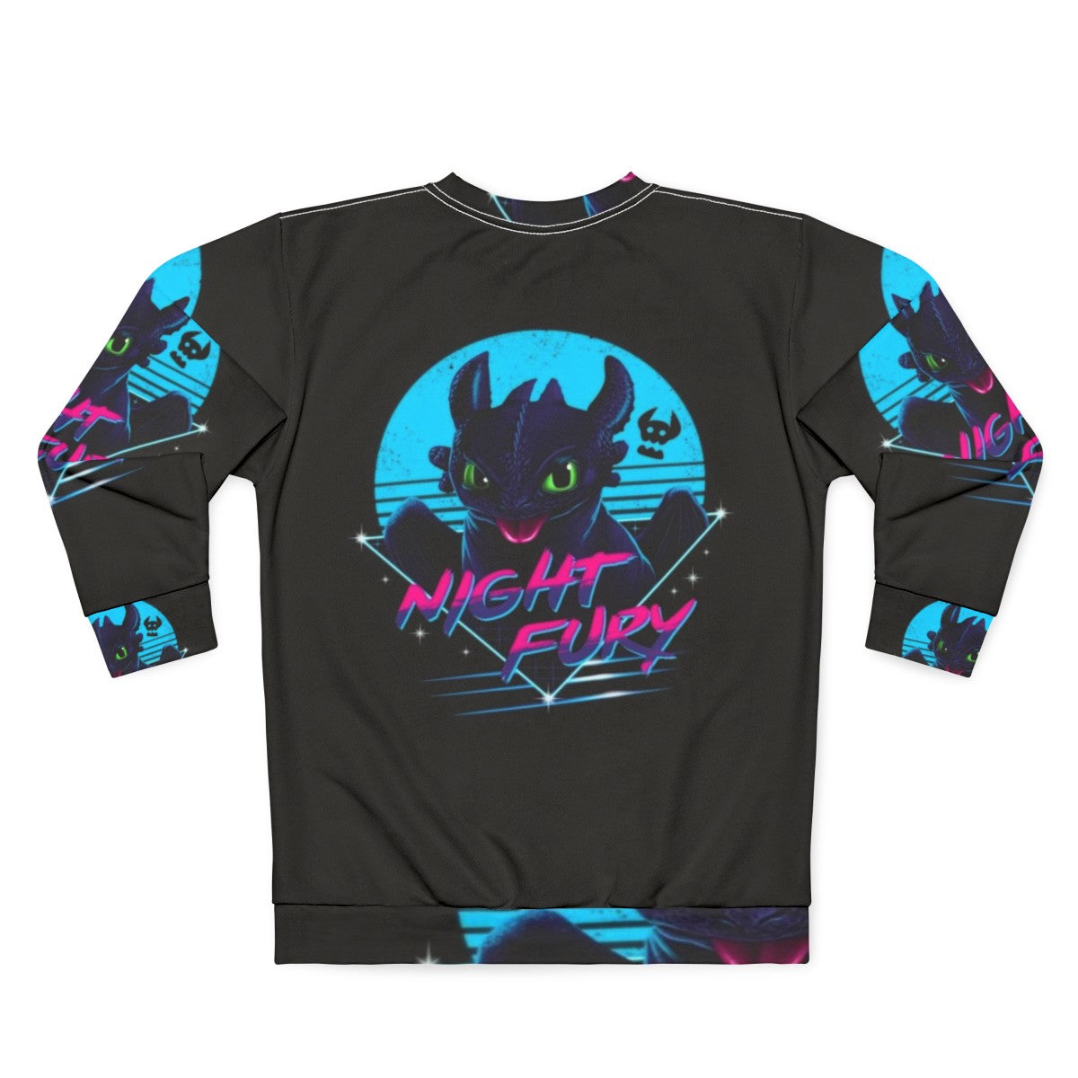 Toothless Night Fury Sweatshirt - HTTYD Inspired Galaxy Hoodie - Back