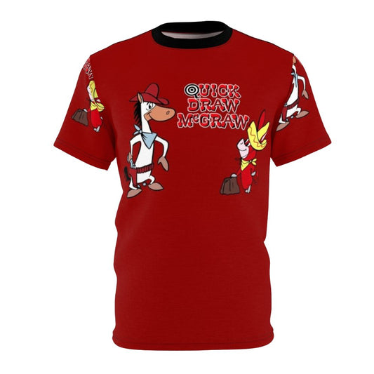 Vintage-style Quick Draw McGraw cartoon t-shirt design