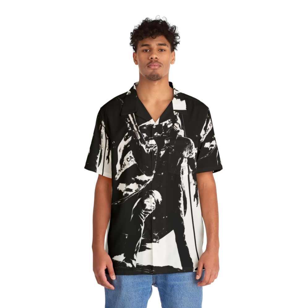 NCR Ranger Flag Black and White Hawaiian Shirt - People Front