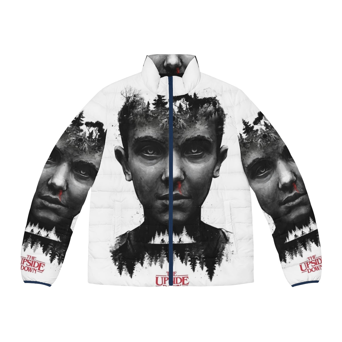 Stranger Things Eleven Surreal Puffer Jacket Art