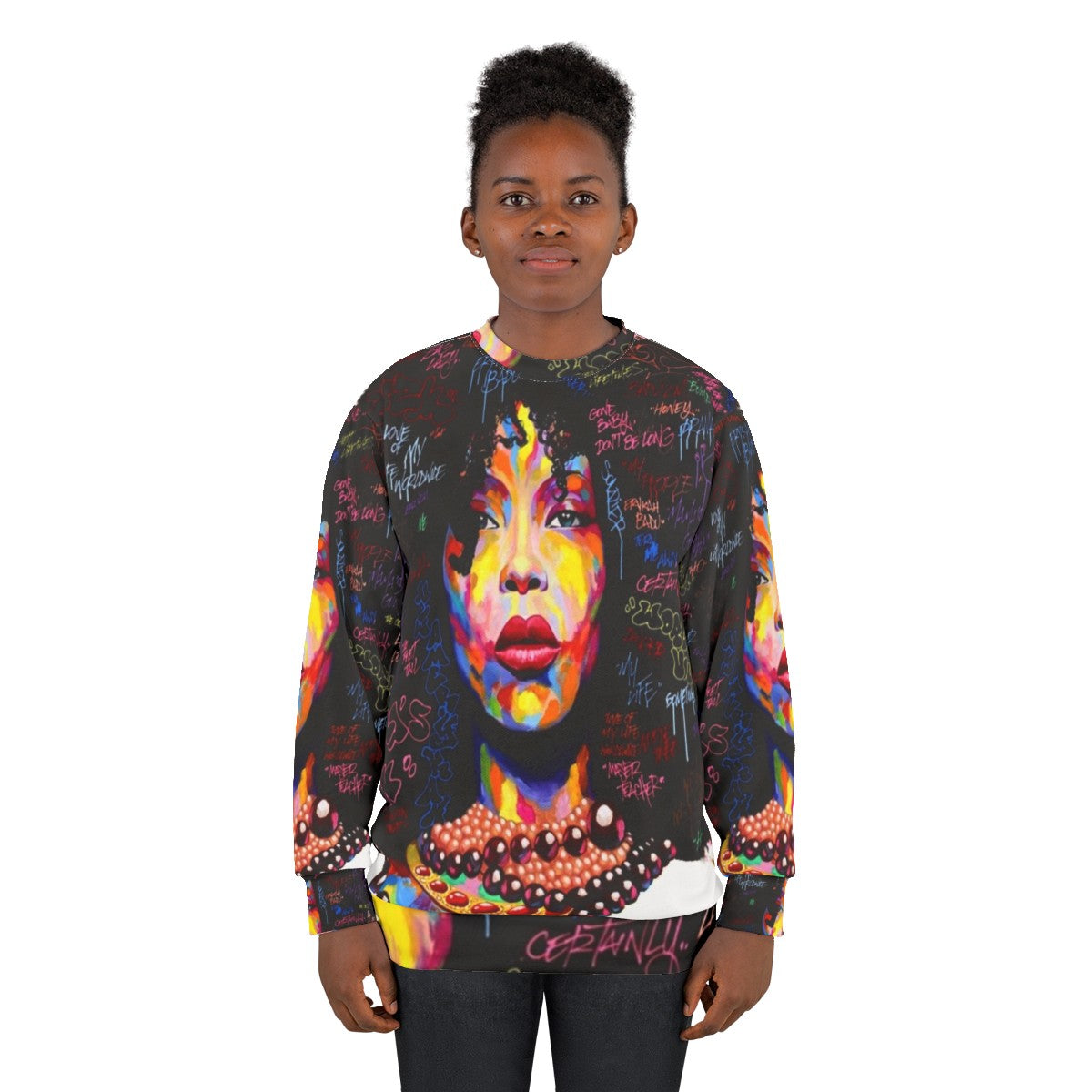 Graffiti-inspired hip hop sweatshirt - women