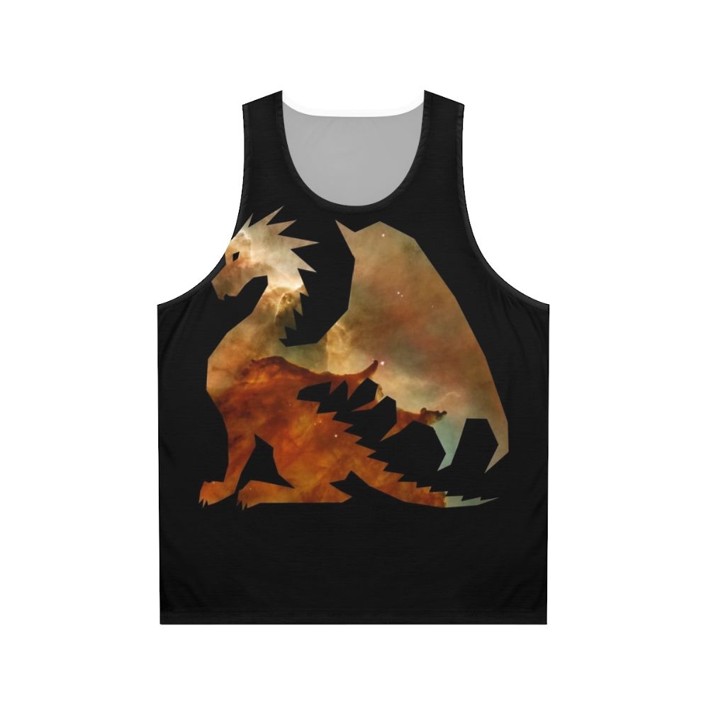 Mystic cosmic dragon legendary animal watercolor galaxy tank top