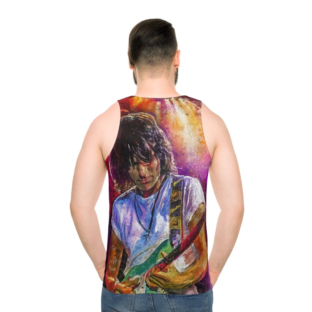 Jeff Beck art unisex tank top - men back