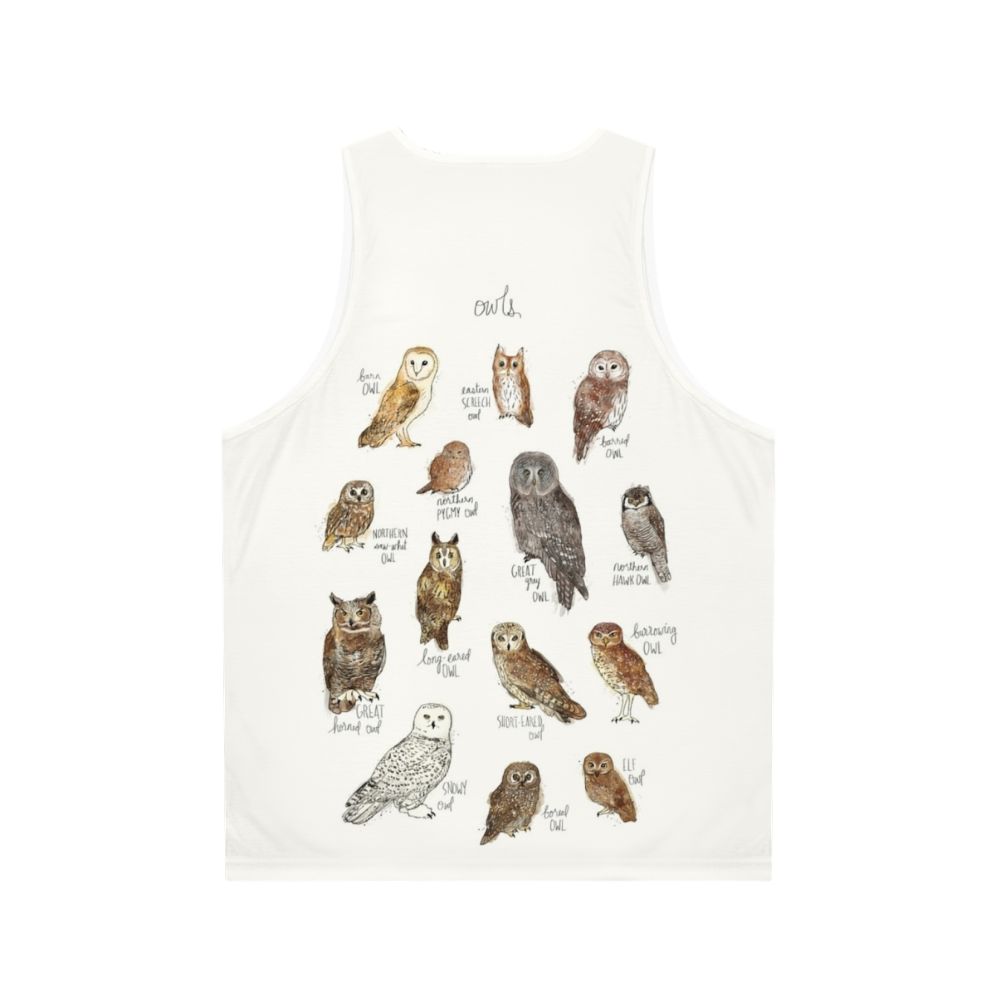 Owls Unisex Tank Top - Back