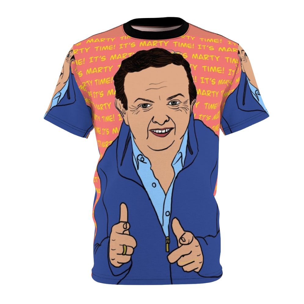 Marty Morrissey themed AOP t-shirt with a fun, colorful design