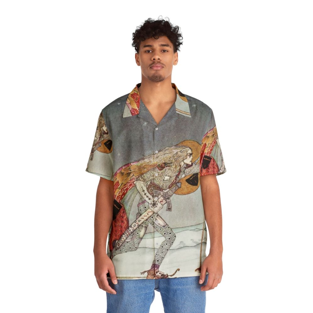 Fantastical Hawaiian shirt with vintage nature inspired design - People Front