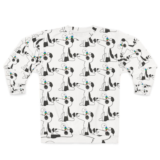 Dog and bird print sweatshirt