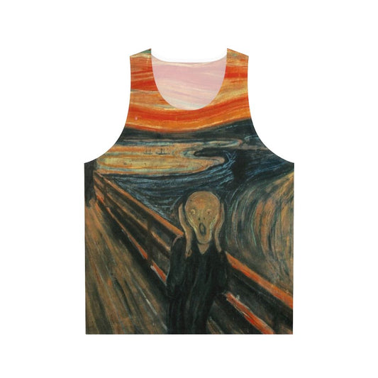 Edvard Munch's "The Scream" design on a unisex tank top