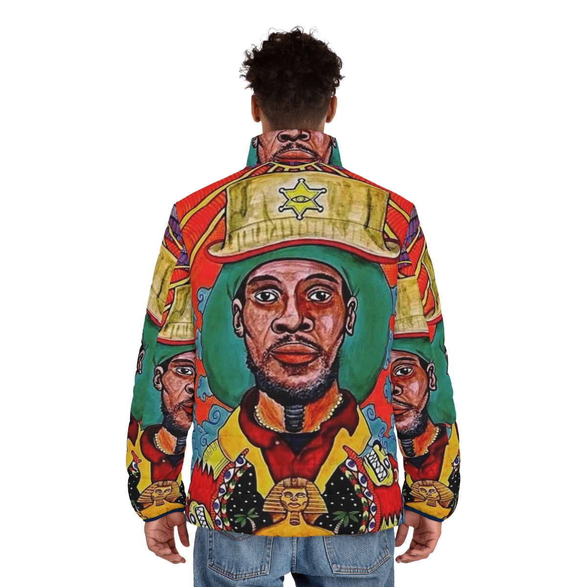 Midnite Vaughn Benjamin Reggae Puffer Jacket - men back