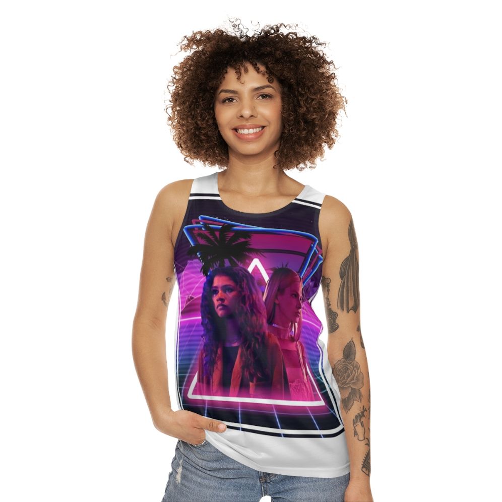 Unisex "Rules, Jules, & Rue" Euphoria inspired graphic tank top - women