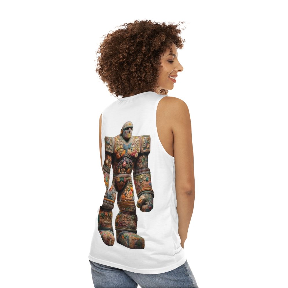 Embroidered Golem Unisex Fantasy Tank Top - women back