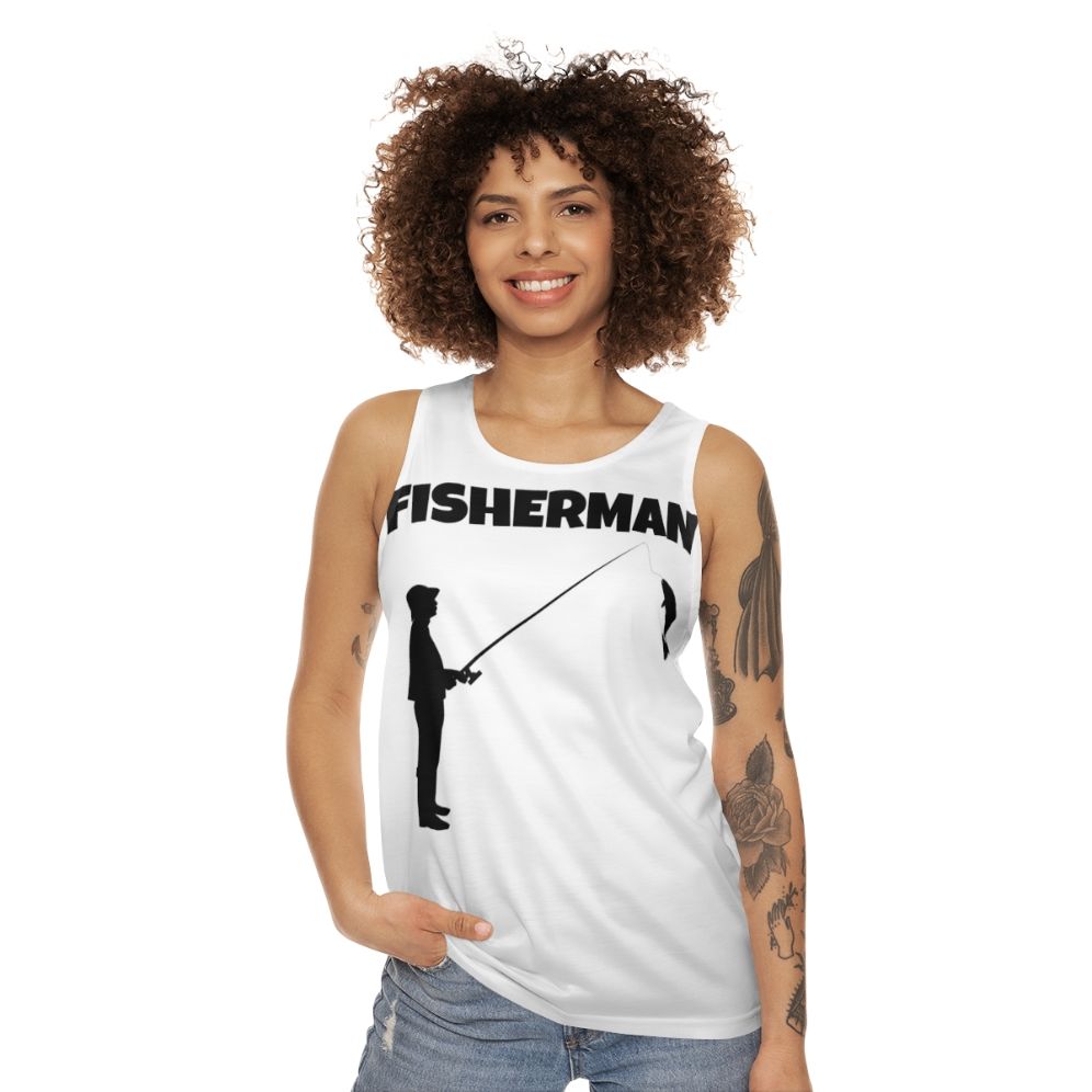 Fisherman unisex tank top for outdoor sports and hobbies - women